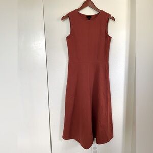 Burnt orange WhoWhatWear midi length dress